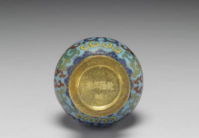 图片[2]-Copper vase with cloisonne enamel decor, Qing dynasty, Qianlong reign (1736-1795)-China Archive